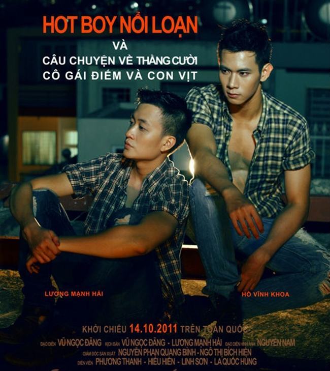 Poster phim Hot boy noi loan do Luong Manh Hai va Ho Vinh Khoa dong chinh