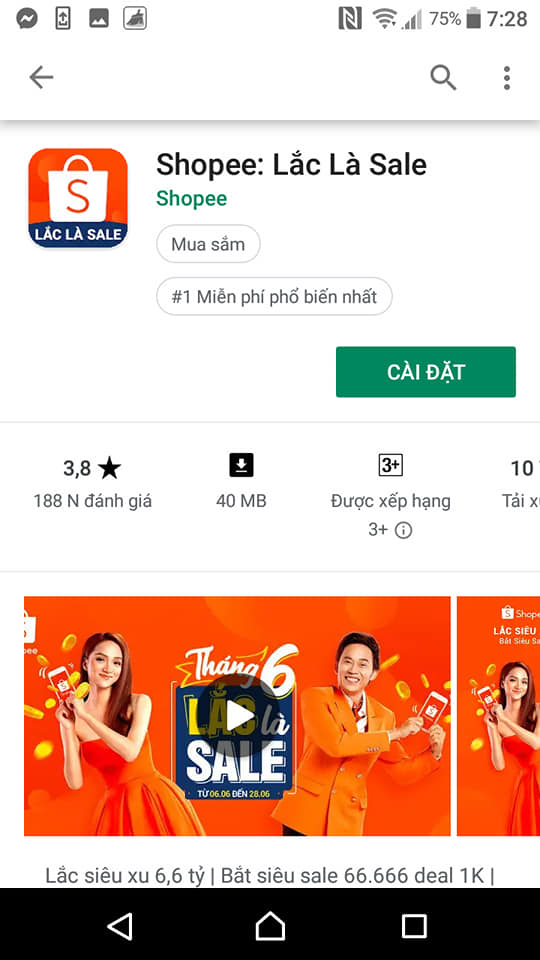 Cai dat Shopee App tren Android